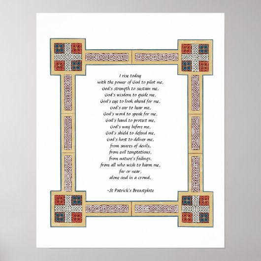 St. Patrick's Breastplate Prayer met Keltische Kno Poster (Voorkant)