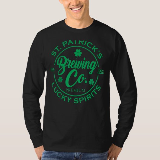 St Patrick's Brewing Co Happy Pattys Day Funny Dri T-shirt (Voorkant)