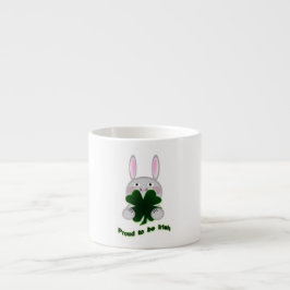 St. Patricks Bunny Proud om Irish Shamrock te word Espresso Kop