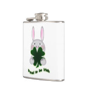 St. Patricks Bunny Proud om Irish Shamrock te word Heupfles (Links)
