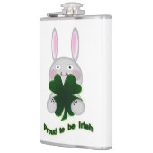 St. Patricks Bunny Proud om Irish Shamrock te word Heupfles (Links)