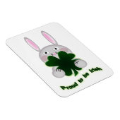 St. Patricks Bunny Proud om Irish Shamrock te word Magneet (Rechterzijde)