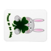 St. Patricks Bunny Proud om Irish Shamrock te word Magneet (Horizontaal)