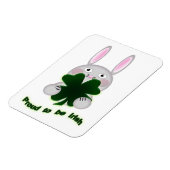 St. Patricks Bunny Proud om Irish Shamrock te word Magneet (Linkerzijde)