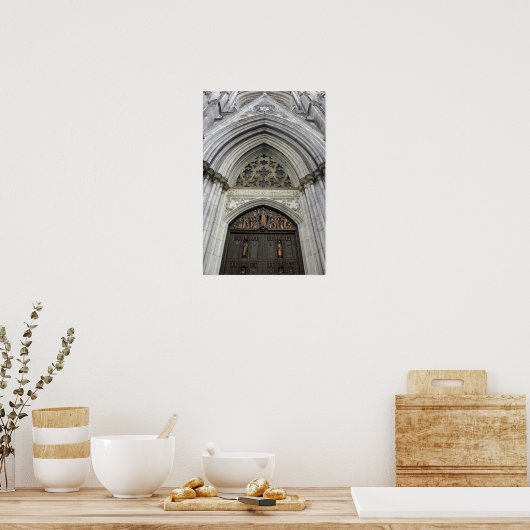 St.Patricks Cathedraal in New York City Poster (Keuken)