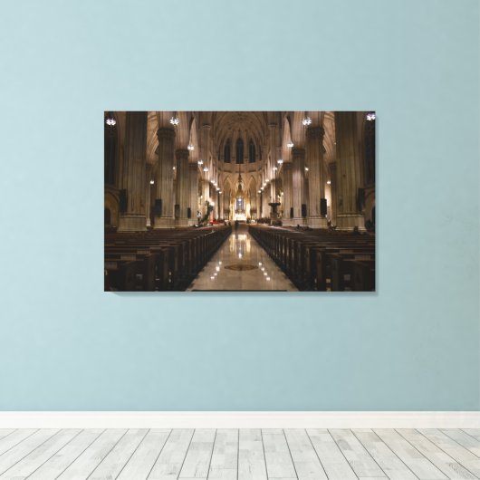 St. Patrick's Cathedral Canvas Afdruk (Insitu (Houten vloer))