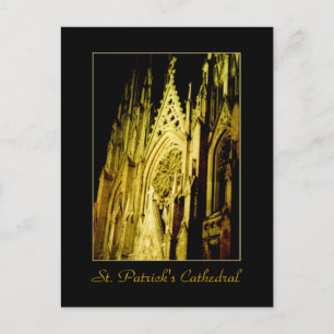 St. Patrick's Cathedral in Night' Briefkaart