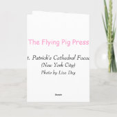 St. Patrick's Cathedral Religieuze Paas Kaart (Achterkant)