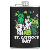 St Patricks Catricks Dag Katten Saint Pattys Heupfles (Voorkant)