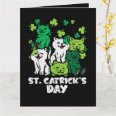 St Patricks Catricks Dag Katten Saint Pattys Kaart (Gele Bloem)