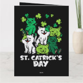 St Patricks Catricks Dag Katten Saint Pattys Kaart (Achterkant)