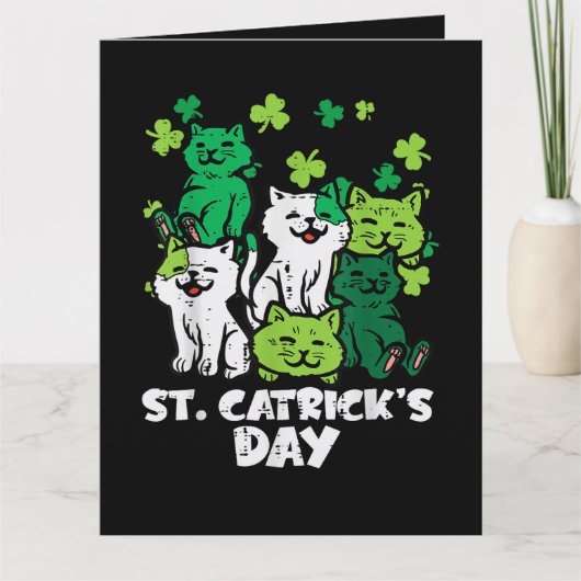 St Patricks Catricks Dag Katten Saint Pattys Kaart (Voorkant)