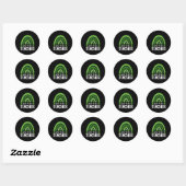 St Patricks Catricks Dag Katten Saint Pattys Kat L Ronde Sticker (Vel)