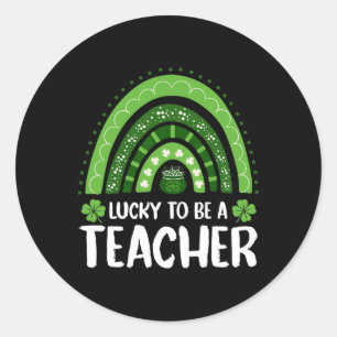 St Patricks Catricks Dag Katten Saint Pattys Kat L Ronde Sticker