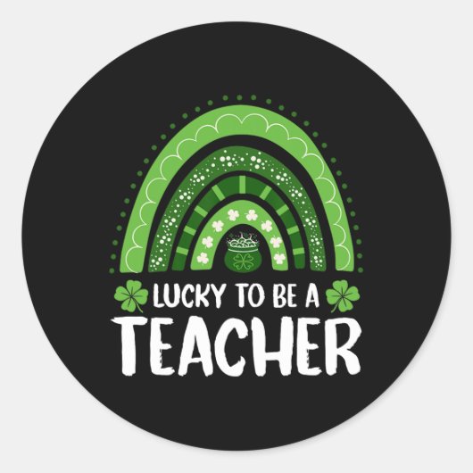 St Patricks Catricks Dag Katten Saint Pattys Kat L Ronde Sticker (Voorkant)