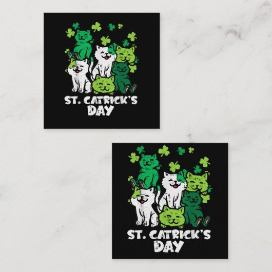 St Patricks Catricks Dag Katten Saint Pattys Klantenkaartje (Voorkant / Achterkant)
