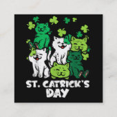 St Patricks Catricks Dag Katten Saint Pattys Klantenkaartje (Achterkant)