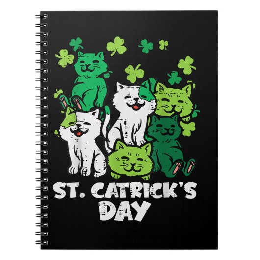 St Patricks Catricks Dag Katten Saint Pattys Notitieboek (Voorkant)
