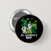 St Patricks Catricks Dag Katten Saint Pattys Ronde Button 5,7 Cm (Voorkant /achterkant)