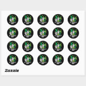 St Patricks Catricks Dag Katten Saint Pattys Ronde Sticker (Vel)