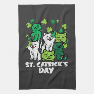 St Patricks Catricks Dag Katten Saint Pattys Theedoek
