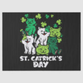 St Patricks Catricks Dag Katten Saint Pattys Tissuepapier (Voorkant)