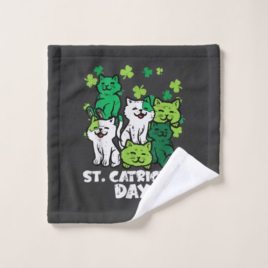 St Patricks Catricks Dag Katten Saint Pattys Washandje (Wasdoekje)