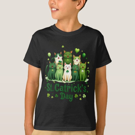 St. Patrick's Catricks Dag Katten Sint Pattys Vrou T-shirt (Voorkant)