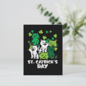 St Patricks Catricks Day Cats Saint Pattys Bedankkaart (Staand voorkant)