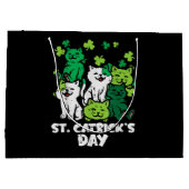 St Patricks Catricks Day Cats Saint Pattys Groot Cadeauzakje (Achterkant)