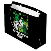 St Patricks Catricks Day Cats Saint Pattys Groot Cadeauzakje (Achterkant Gekanteld)