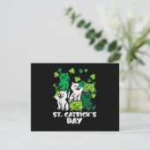 St Patricks Catricks Day Cats Saint Pattys Kaart (Staand voorkant)