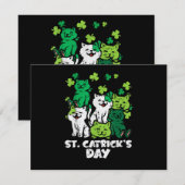 St Patricks Catricks Day Cats Saint Pattys Kaart (Voorkant / Achterkant)