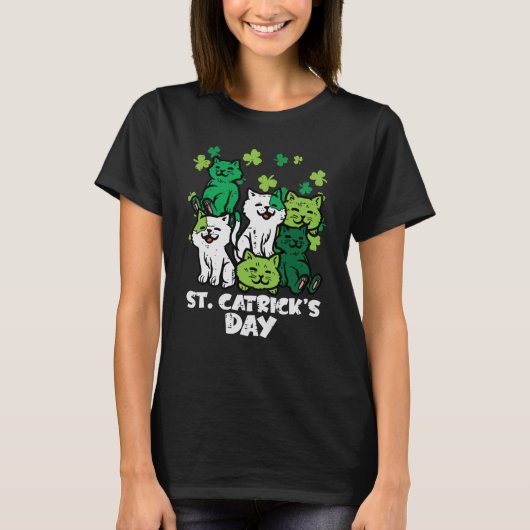St Patricks Catricks Day Cats Saint Pattys Women G T-shirt (Voorkant)