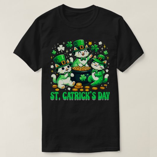 St Patricks Catricks Day Cats Saint Pattys Women G T-shirt (Design voorkant)