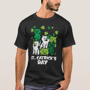 St Patricks Catricks Day Cats Saint Pattys Women G T-shirt