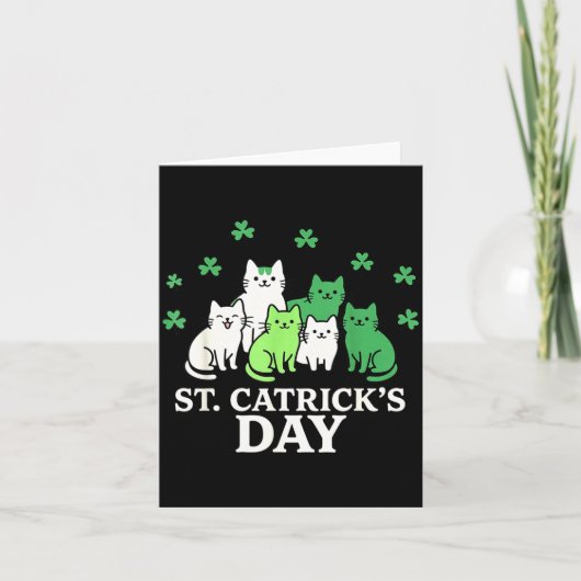 St. Patrick's Catricks Day grappige katten Kaart (Voorkant)