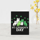 St. Patrick's Catricks Day grappige katten Kaart (Gele Bloem)