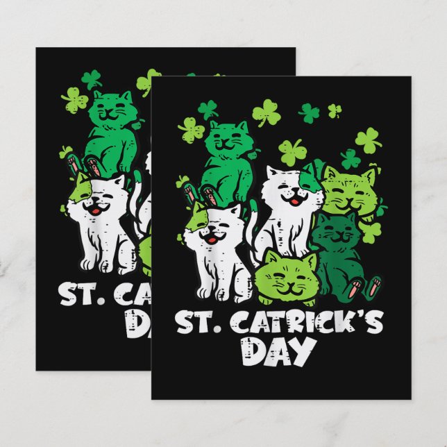 St Patricks Catricks Day Katten Saint Pattys (Voorkant / Achterkant)