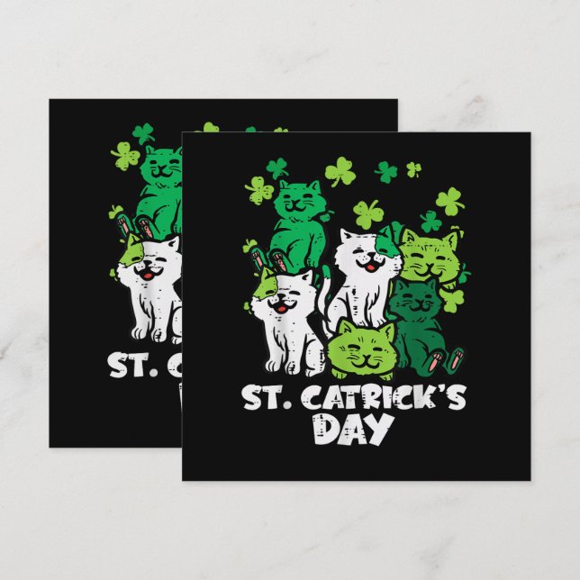St Patricks Catricks Day Katten Saint Pattys (Voorkant / Achterkant)