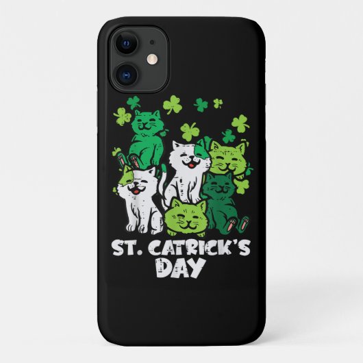 St Patricks Catricks Day Katten Saint Pattys Case-Mate iPhone Case (Achterkant)
