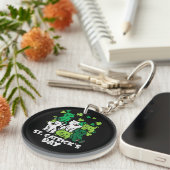 St Patricks Catricks Day Katten Saint Pattys Sleutelhanger (Voorkant Rechts)