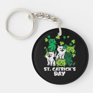 St Patricks Catricks Day Katten Saint Pattys Sleutelhanger