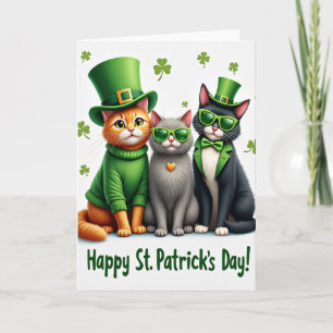 St. Patricks Cats Voor Partnerkaart Kaart