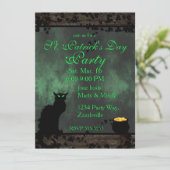 St. Patrick's Chat Noir Kaart (Staand voorkant)