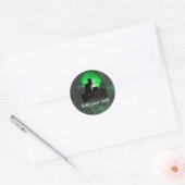 St. Patrick's Chat Noir Ronde Sticker (Envelop)