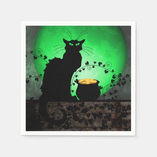 St. Patrick's Chat Noir Servet (Voorkant)