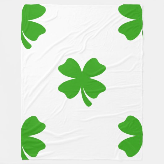 st patricks clover emoji blanket fleece deken (Voorkant)