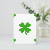 st patricks clover emoji briefkaart (Staand voorkant)