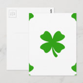 st patricks clover emoji briefkaart (Voorkant / Achterkant)